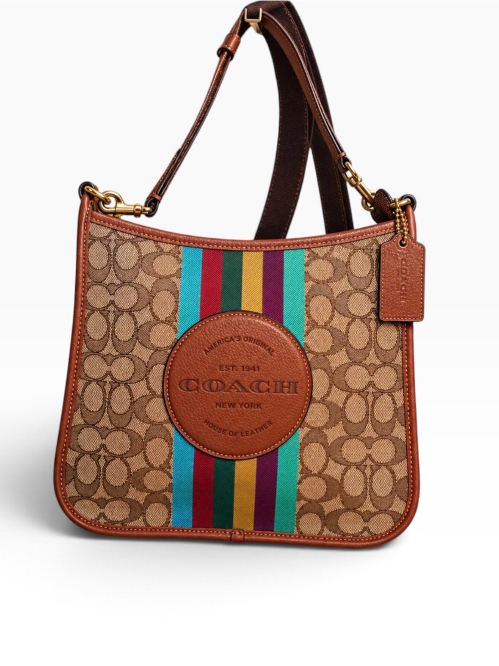 Coach Dempsey File Bag in Signature Jacquard